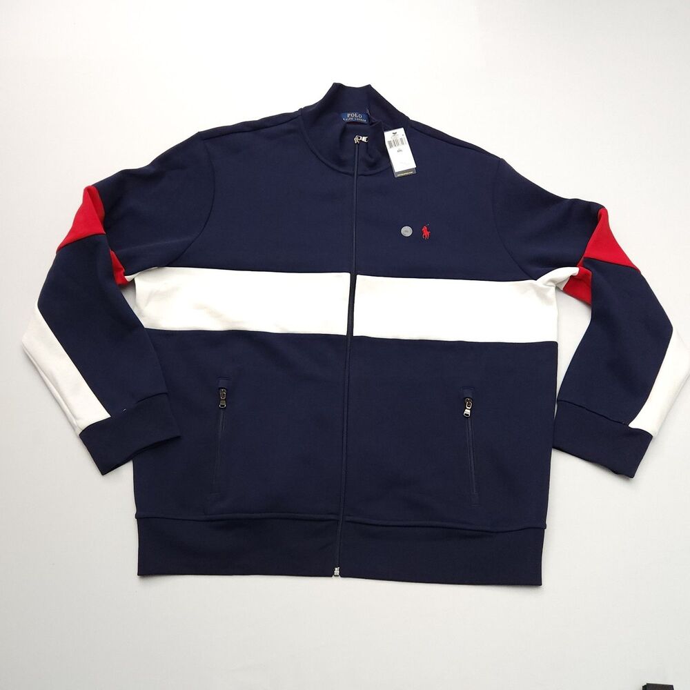 Polo Ralph Lauren Double-Knit Long Sleeve Track Jacket Men Size 2XL